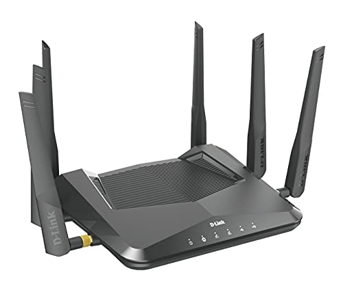 D-Link DIR-X5460 Router Gaming Wi-Fi 6 5400 Mbps, control por voz Alexa, Google Home, seguridad wifi WPA3, MU-MIMO, dual-band, Triple VLAN comp FTTH, control parental, 4 x LAN Gigabit, 1x WAN Gigabit