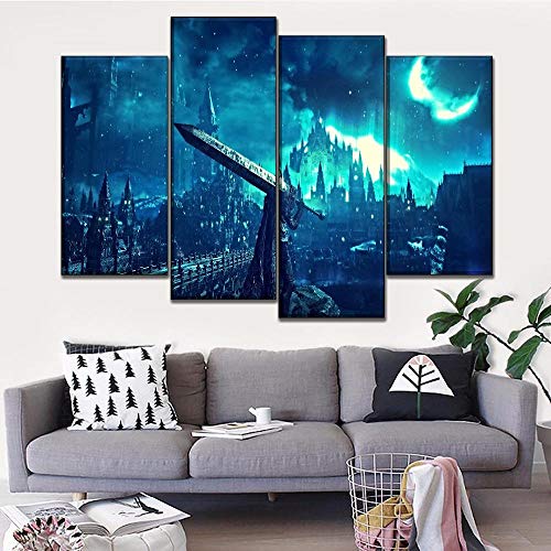 DHSCAArt 4 Marcos De Lona Decorativa 160 * 100 Cm Cuadros Modulares Decorativos Para El Hogar Juego De 4 Piezas Poster Modern Wall Artwork Living Room Decorative Cuadros En Lienzo Impresa En Lienzo 4