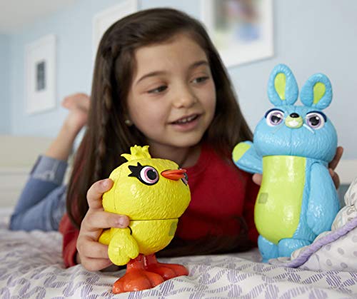 Disney Pixar Toy Story Ducky and Bunny Paquete de 2 en Escala Relativa Inspirada en la película Interactiva, Hablando, para Edades de 4 años en adelante