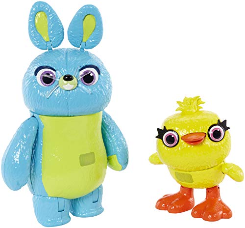 Disney Pixar Toy Story Ducky and Bunny Paquete de 2 en Escala Relativa Inspirada en la película Interactiva, Hablando, para Edades de 4 años en adelante