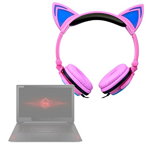 DURAGADGET Auriculares Plegables de Gato Rosa para MSI GE63VR Raider, GE73VR 7RF Raider, GL62M 7RD-429XES, GL62M 7RE-407, GS63VR, GS73VR Stealth Pro, GT73VR Titan 426, Leopard GP62M 7RD-268XES