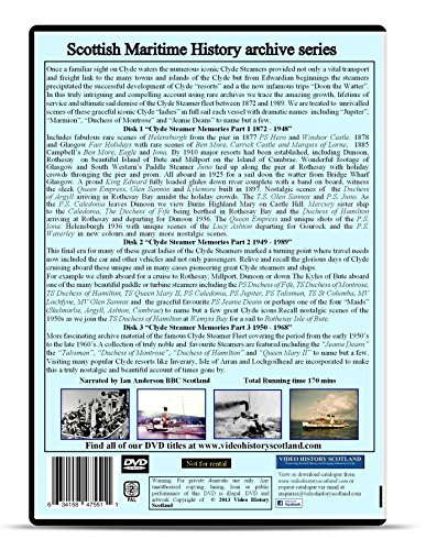 DVD Clyde Steamer Memories Collection 1872-1989 3 Disk Special Edition - SAVE £12 over individual disk price DVD British Scottish Paddle Steamer Maritime Archive History