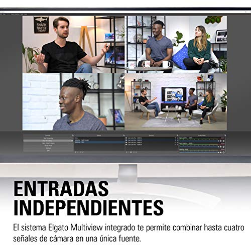 Elgato Cam Link Pro - capturadora de cámara PCIe, 4 entradas HDMI, 1080p60 Full HD, 4K30, Multiview, streaming, videoconferencias, OBS, Zoom, etc.