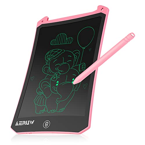 ERUW Tableta de Escritura LCD 8,5 Pulgadas, Tablet Escritura Pantalla LCD eWriters Infantil Tableta Grafica Dibujo Niños Adecuada para el Hogar, Escuela, Oficina, Cuaderno de Notas (Pink)