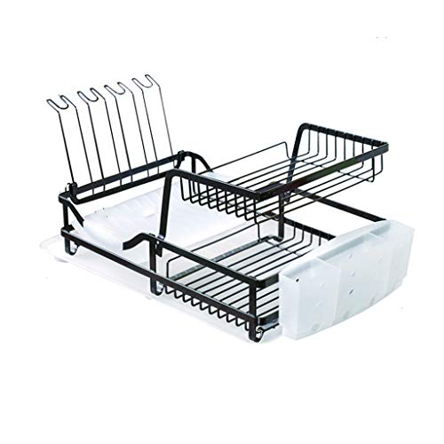 Escurreplatos El secado ESCURREPLATOS utensilios Holder, Anti Rust escurreplatos for encimera de la cocina plato platos del estante de la tienda Copas Frutas 20,5 * 13,8 * 9,3 pulgadas Escurridor de P