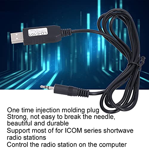 Eujgoov Cable USB CI-V Serie ICOM Cable CI-V Cable CI-V CAT Cable de Control Cable de Radio de Onda Corta