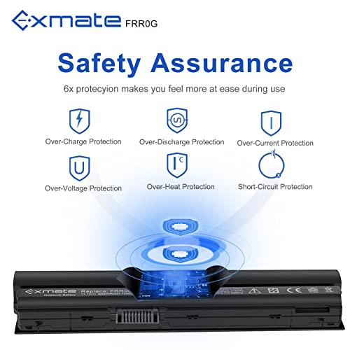 Exmate 5200mAh Bateria FRR0G RFJMW 7FF1K J79X4 KFHT8 K4CP5 para DELL Latitude E6120 E6220 E6230 E6320 E6330 E6430s Series