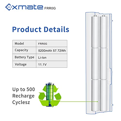 Exmate 5200mAh Bateria FRR0G RFJMW 7FF1K J79X4 KFHT8 K4CP5 para DELL Latitude E6120 E6220 E6230 E6320 E6330 E6430s Series