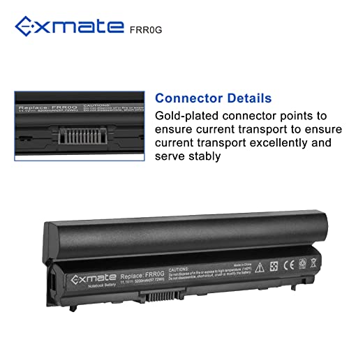 Exmate 5200mAh Bateria FRR0G RFJMW 7FF1K J79X4 KFHT8 K4CP5 para DELL Latitude E6120 E6220 E6230 E6320 E6330 E6430s Series