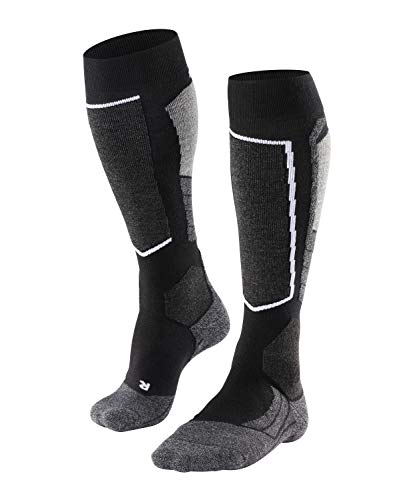 Falke Skistrumpf SK 2 Men Calcetines de esquí, Hombre, Negro-Negro, Gris, 46-48