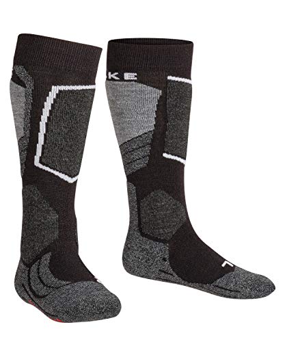 Falke Strümpfe SK2 Calcetines de esquí, Infantil, Negro-Mezcla, 23-26