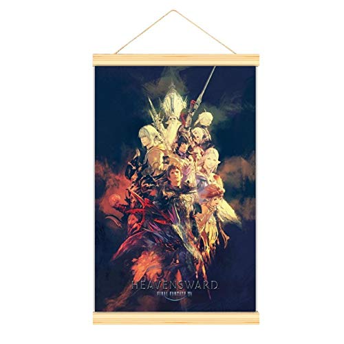 Final Fantasy XIV Heavensward_Canvas - Cuadro colgante personalizado para colgar en el dormitorio, el producto físico no tiene marco blanco, es perfecto