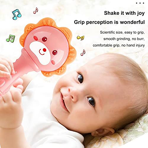 Freljorder Baby Rattle Toy Teether Puzzle Early Education 0-3 Months Baby 6 To 1 Year Old Child 5 Boys and Girls