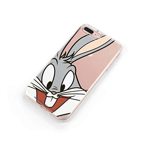 Funda para iPhone XR Oficial de Looney Tunes Bugs Bunny Silueta Transparente para Proteger tu móvil. Carcasa para Apple de Silicona Flexible con Licencia Oficial de Warner Bros.