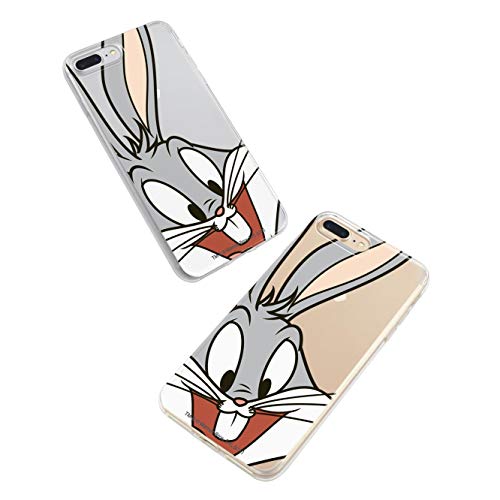 Funda para iPhone XR Oficial de Looney Tunes Bugs Bunny Silueta Transparente para Proteger tu móvil. Carcasa para Apple de Silicona Flexible con Licencia Oficial de Warner Bros.