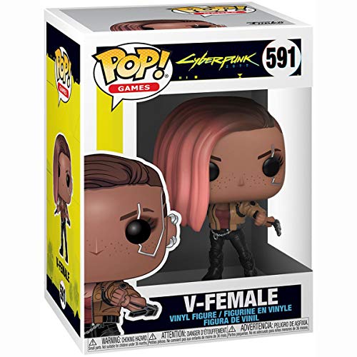 Funko - Pop! Games: Cyberpunk 2077- V-Female Figura Coleccionable, Multicolor (47510)