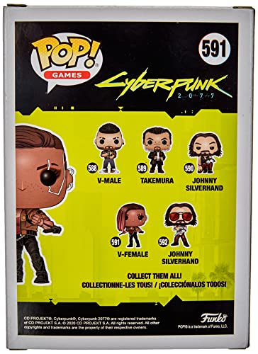 Funko - Pop! Games: Cyberpunk 2077- V-Female Figura Coleccionable, Multicolor (47510)