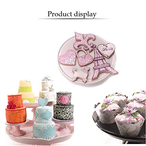 Fyuan Hoja de textura de plástico floral Fondant Set DIY herramienta para decorar galletas, cupcakes, o crear acentos para pasteles, conjunto de 6