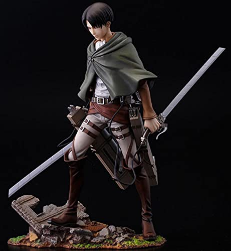 Gtrjin Anime Attack On Titan Levi Rivaille Levi Ackerman PVC Figura De Acción Figura Coleccionable Modelo Juguetes Muñeca Regalo 24Cm