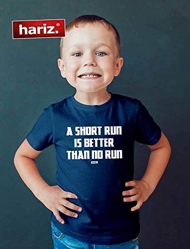 Hariz Camiseta para niño con texto "A Short Run is Better Than No Run Running Joggen Plus tarjetas de regalo Blanco 6 años