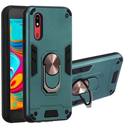 HiCASE Pro Funda para Samsung Galaxy A2 Core, Armor Carcasa con 360 Grados Anillo iman Soporte Hard PC y Silicona TPU Bumper Antigolpes Case