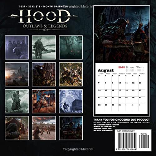 Hood Outlaws and Legends Calendar 2022-2023: Hood Outlaws and Legends Calendar 2022 - OFFICIAL Games calendar 2022 18 months- Planner Gifts boys girls ... 17''x11''(Kalendar Calendario Calendrier).