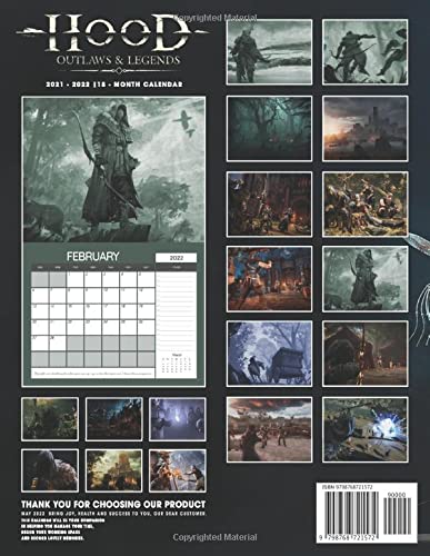 Hood Outlaws and Legends Calendar 2022-2023: Hood Outlaws and Legends Calendar 2022 - OFFICIAL Games calendar 2022 18 months- Planner Gifts boys girls ... 17''x11''(Kalendar Calendario Calendrier).