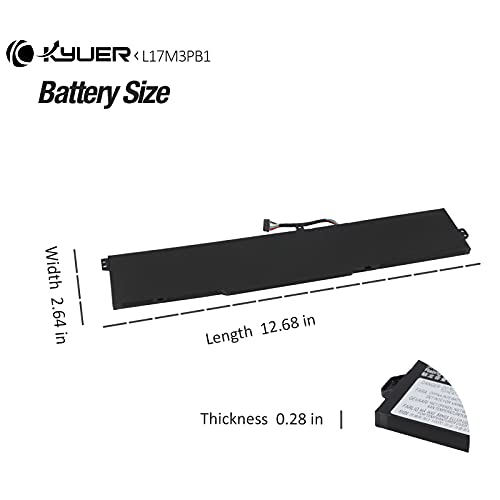 K KYUER 45Wh L17M3PB1 L17D3PB0 L17C3PB0 Batería para Lenovo IdeaPad 330-15ICH 330-17ICH 81FK006WSP 81FK003XMH 81FK0035PH 81FK0034PH 81FK0057MJ 81FK0050MH 81FK00GPPB 81FL008JPB 81FL0072MH 81FL005LPB