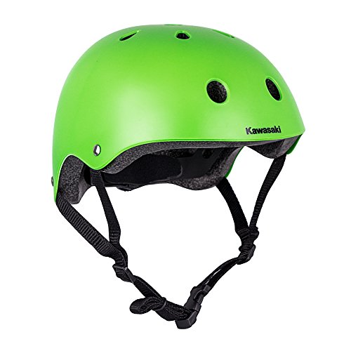 Kawasaki Freestyle Kalmiro - Casco de patinaje (talla 54-58, 58-62, 54-58 cm), color verde