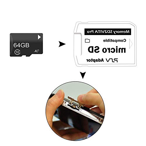 LEAGY Adaptador De Tarjeta De Memoria SD2Vita 5.0 De última Versión, Adaptador PS Vita PSVSD Micro SD Para PSV 1000/2000 PSTV FW 3.60 Sistema HENkaku Enso