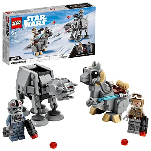 LEGO 75298 Star Wars Microfighters: AT-AT vs. Tauntaun Juguete de construcción con Mini Figura de Luke Skywalker y Caminante