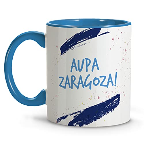 LolaPix Taza Zaragoza. Tazas Personalizadas con Nombre. Taza Desayuno fútbol. Taza de cerámica 330ml. Varios diseños.