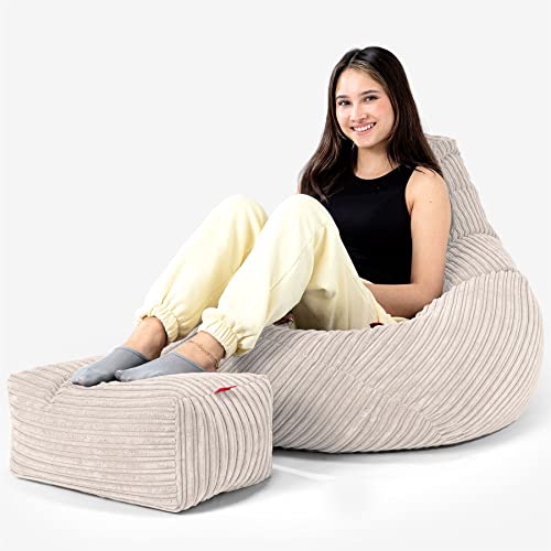 Lounge Pug®, Silla De Juego Puf, Pana Clásica - Crema