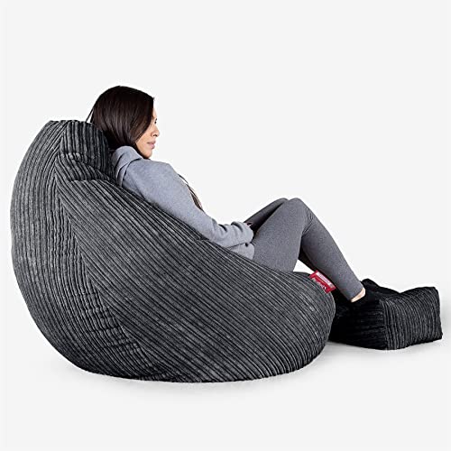 Lounge Pug®, Silla De Juego Puf, Pana Clásica - Negro