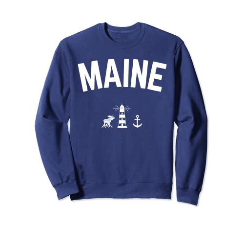 Maine Moose - Maine Faro Maine Harbor - Maine Novedad Sudadera