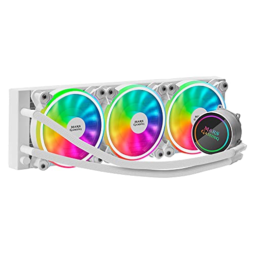 Mars Gaming ML360W, Refrigeración Líquida, TDP 550W, 3x Ventilador Dual ARGB, Blanco