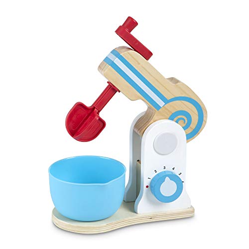 Melissa & Doug Wooden Make-a-Cake Mixer Set, Multicolor (19840)