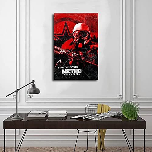 Metro 2033 Juego Cover Posters 4 Lienzo Póster Decoración Dormitorio Deportes Paisaje Oficina Decoración Regalo Unframe-style116 × 24 pulgadas (40 × 60 cm)