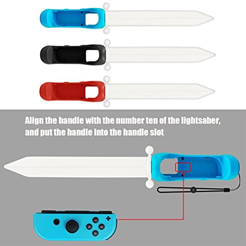 Mify Espada compatible para Nintendo Switch Joy Cons, espada de agarre de mano para la leyenda de Zelda, Skyward Sword HD con correa de mano suministros de juego de espada compatible con NS Gamepad