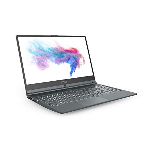 MSI Modern 14 A10M-1034XES - Ordenador portátil de 14" FullHD (Intel Core i5-10210U, 16GB RAM, 512GB SSD, Intel HD Graphics, sin sistema operativo) gris - Teclado QWERTY Español