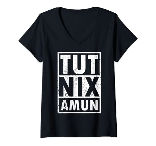 Mujer NO HAGAS AMUN - La momia faraón perezosa Camiseta Cuello V