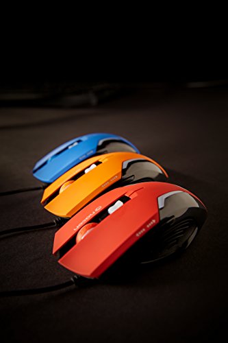 Nacon GM-105 - Ratón Gaming (óptico, USB, 2400 dpi, 6 Botones, USB Plug and Play) Rojo