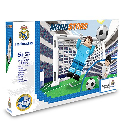 NANOSTARS, Bloques Compatible Penalty Set Standard de Real Madrid Juegos de construcción Multicolor, 2 Figuras, 78 Piezas