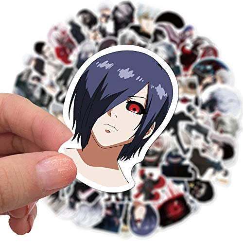 NEULEBEN Tokyo Ghoul - 50 pegatinas de vinilo impermeables con diseño de graffiti para portátil, monopatín, coche, botella de agua, teléfono, impermeable, decoración DIY para adolescentes