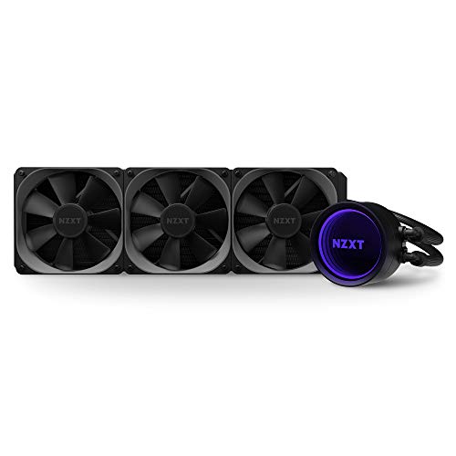 NZXT Kraken X73 360 mm - RL-KRX73-01 - Refrigerador líquido de CPU AIO RGB - Diseño de espejo giratorio infinito - Alimentado por CAM V4 - Ventiladores de radiador Aer P 120 mm (3 incluidos)