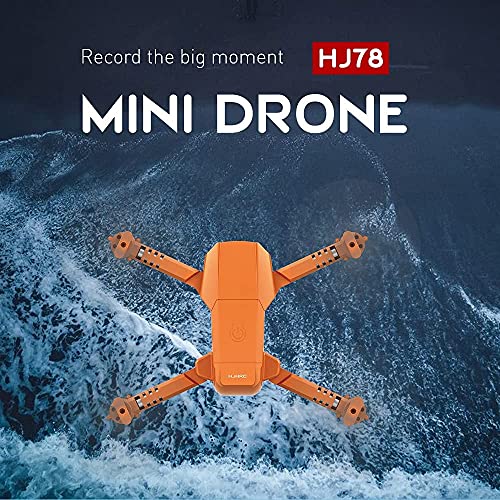 OBEST Mini Drone con Cámara 4K, WiFi FPV en Tiempo Real, Modo sin Cabeza, 3D Flip, Vuelo de Trayectoria, Una Tecla de Regreso/Despegue, 2 Baterías, para Principiantes y Niños, Naranja