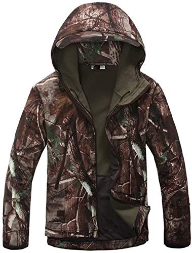 OLOEY, chaqueta de lana softshell táctica para hombre, sudadera con capucha militar de camuflaje, Otoño Invierno, chaqueta de lana para exteriores, chaqueta de esquí, abrigo de caza