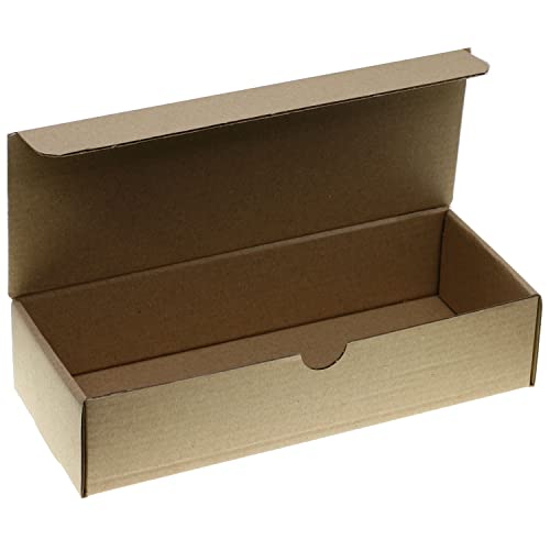 Pack de 50 cajas de cartón pequeñas, para envíos ecommerce automontables paqueteria, almacenaje , packaging, regalos, envio postal, Ideal ecomerce. (200 x 80 x 45 mm. Pack cajas) (Pack 50)