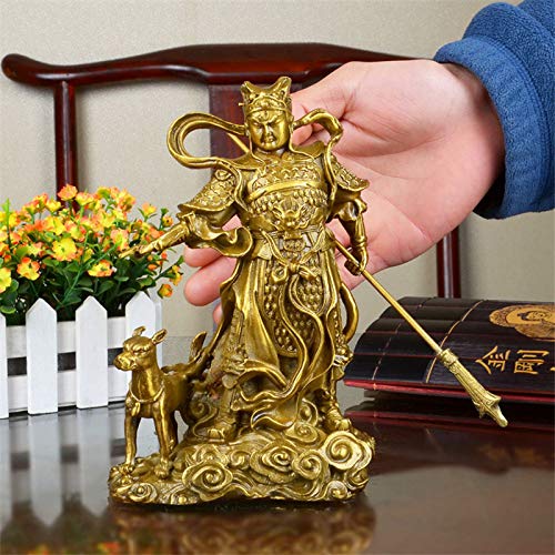 Powzz ornament Decorativa Interior Bronce Puro, Estatua De Bronce De Erlang Shen Yang Yang, Erlang, Un Pequeño Adorno De Bronce, Alrededor De 18 * De Largo 12 * De Ancho 7Cm