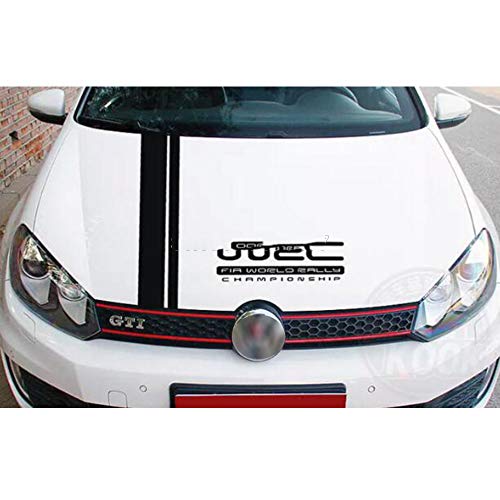 Qwjdsb WRC Fia World Rally Championship Stripe Car Hood Cubre Vinilo Racing Sports Decal Head Car Sticker Accesorios de Coche